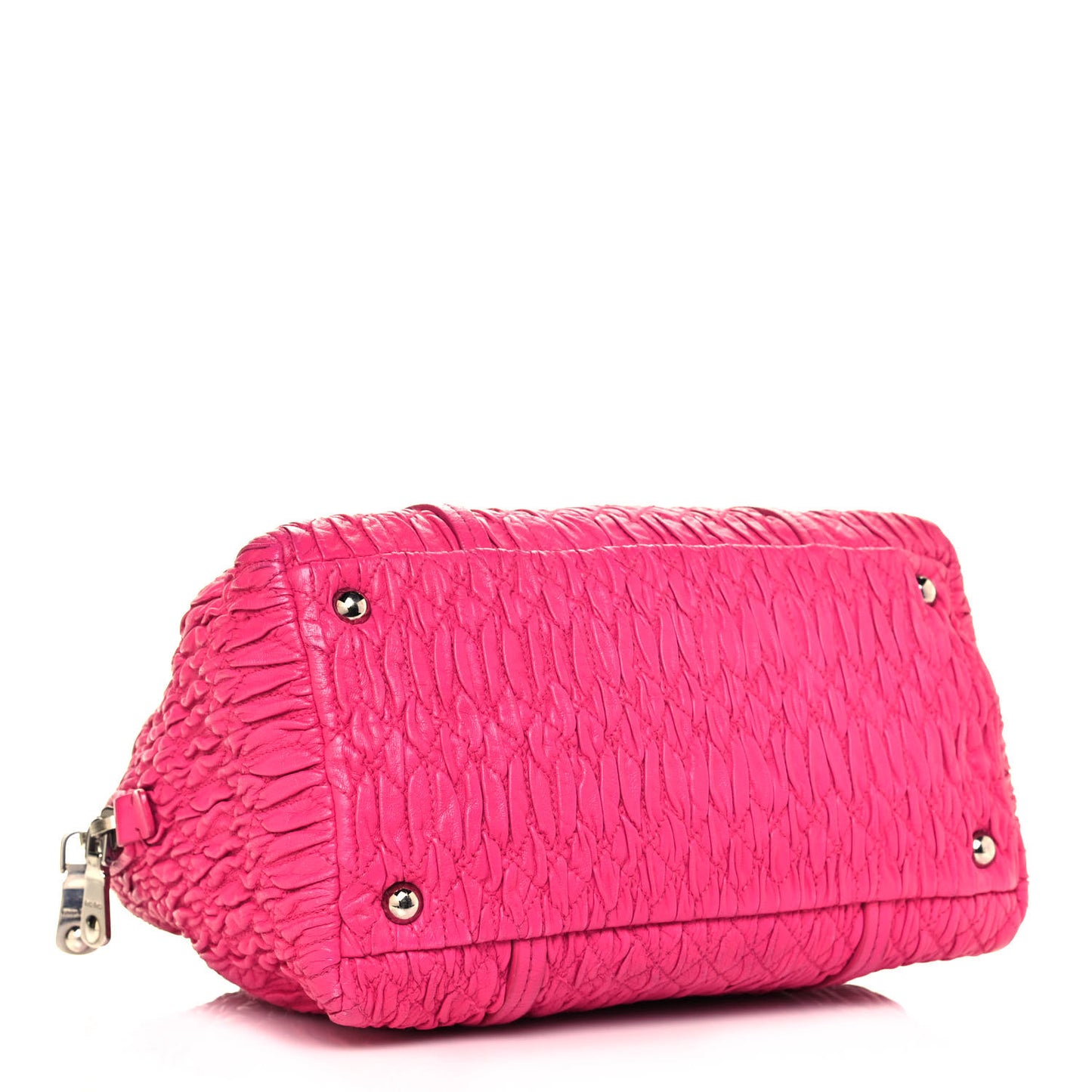 Nappa Matelasse Shoulder Bag Fuxia
