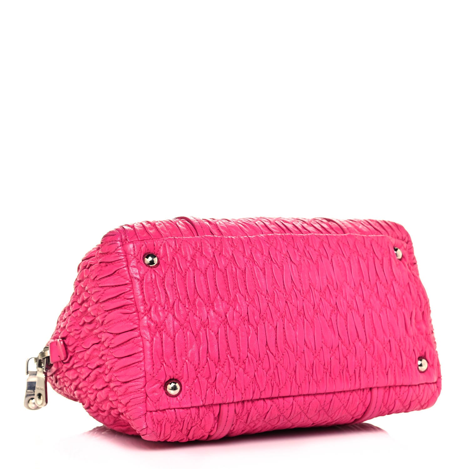 Miu Miu Nappa Matelasse Shoulder Bag Fuxia 3 of 13
