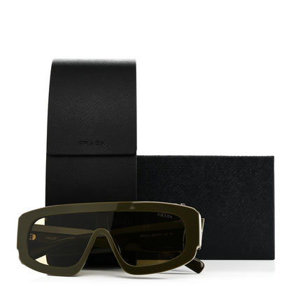 Prada Acetate Shield Sunglasses SPR D10 Oliva 7 of 7