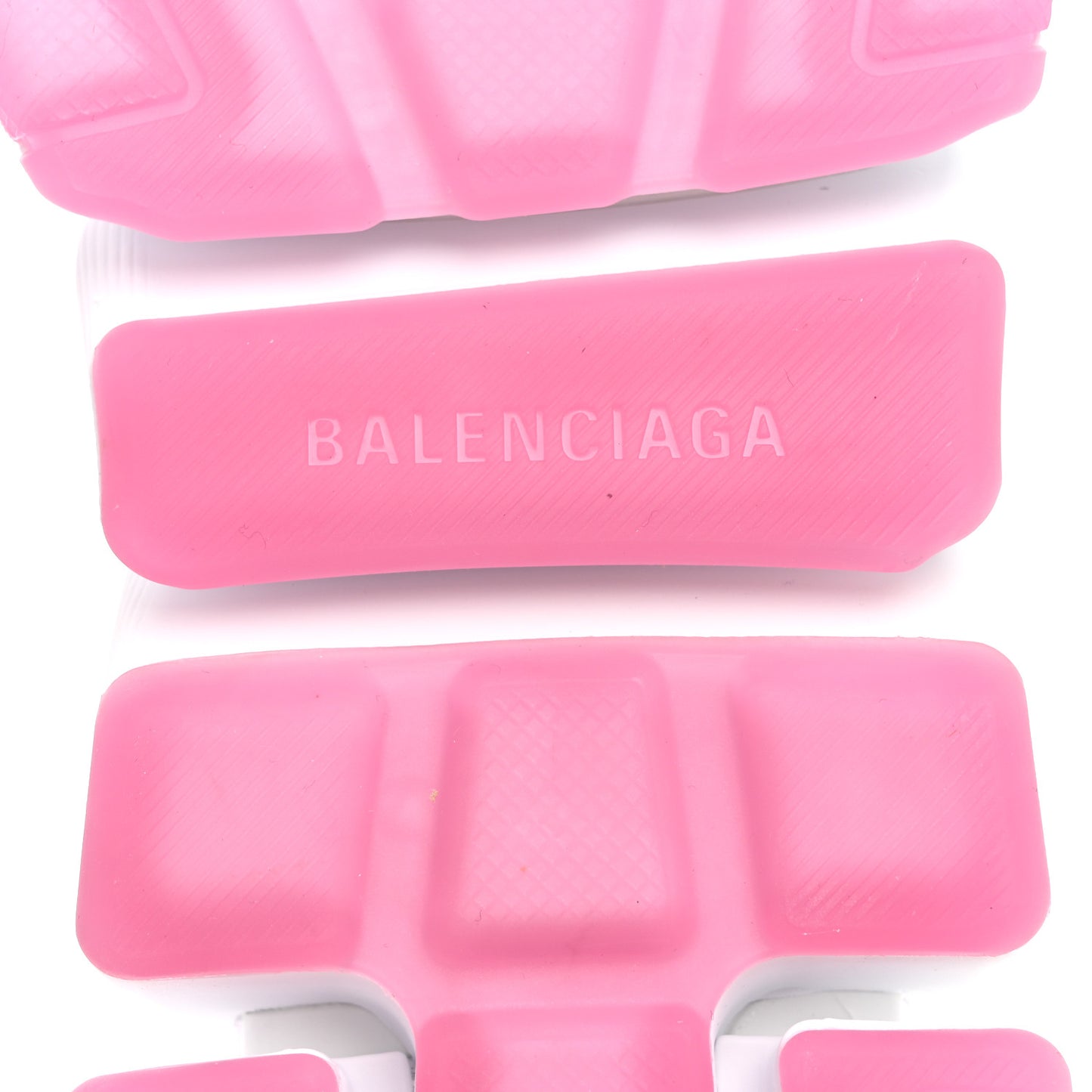 Technical 3D Recycled Knit Bi-Color Womens Speed 2.0 Transparent Sole Sneakers 40 Pink White