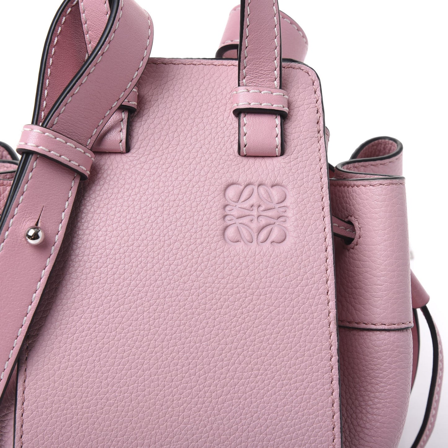 Calfskin Mini Hammock Shoulder Bag Pastel Pink