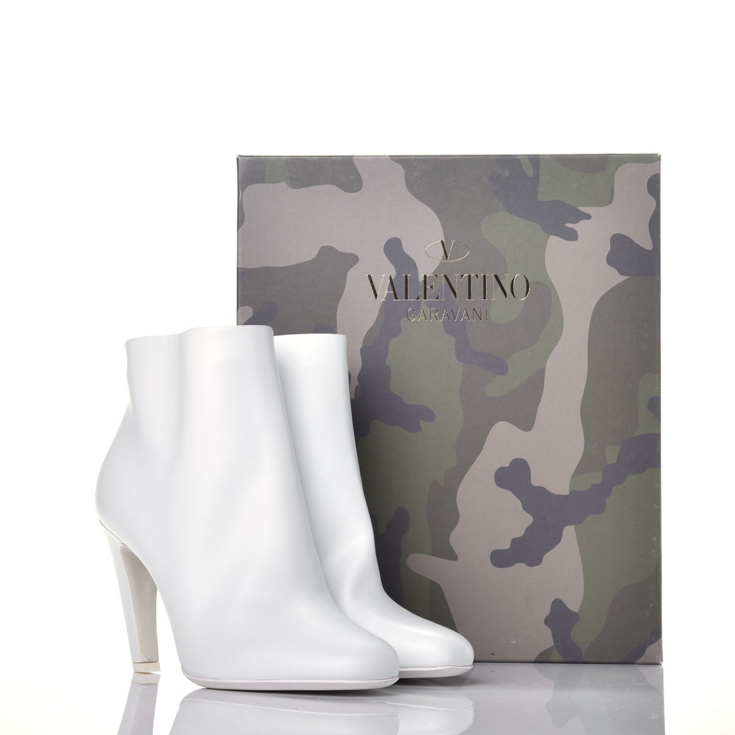 Calfskin Ankle Boots White