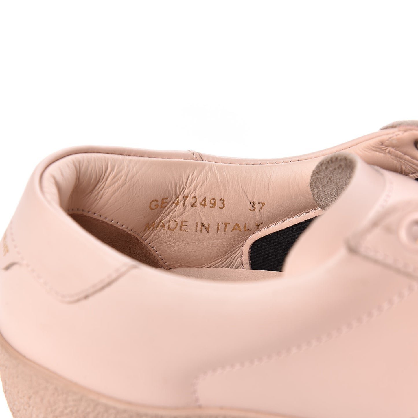 Calfskin Womens Signature Court SL/06 Sneakers 37 Light Pink