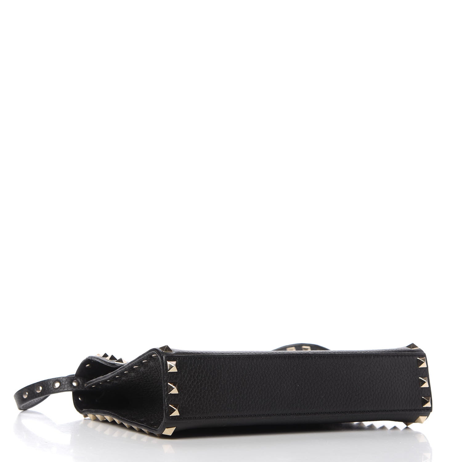 Valentino Garavani Pebbled Calfskin Medium Rockstud Flip Lock Crossbody Bag Black 5 of 10