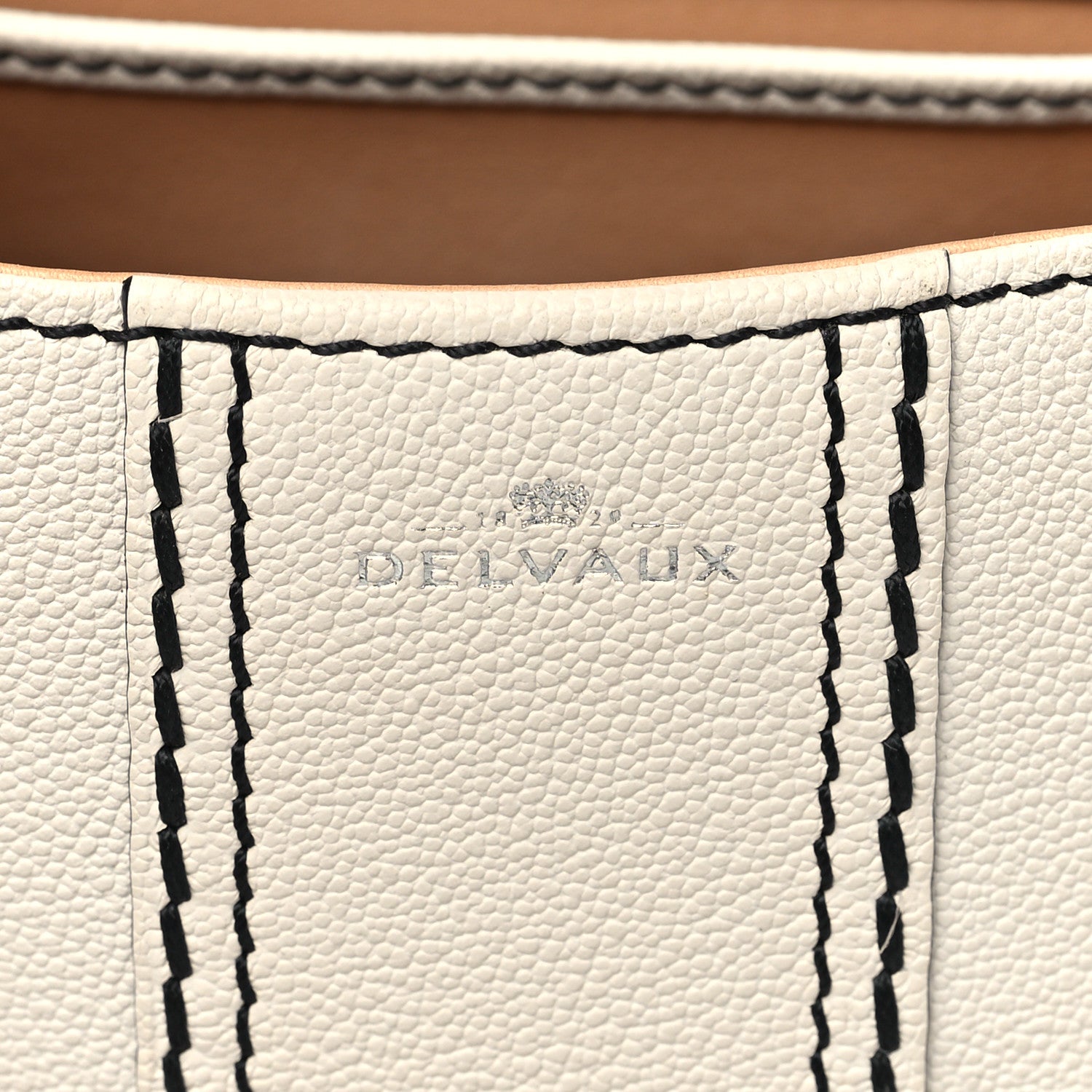 Delvaux Grained Rodeo Calfskin Surpique Mini Brillant Satchel White 7 of 12