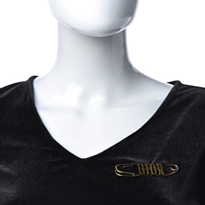 Christian Dior Logo Brooch Gold 2 of 3