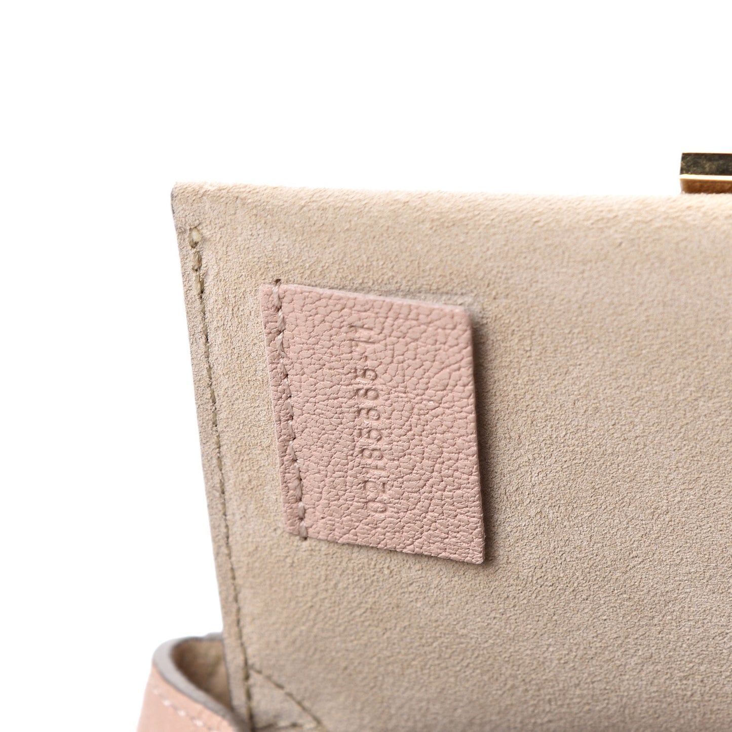 Grained Lambskin Mini Drew Shoulder Bag Cement Pink