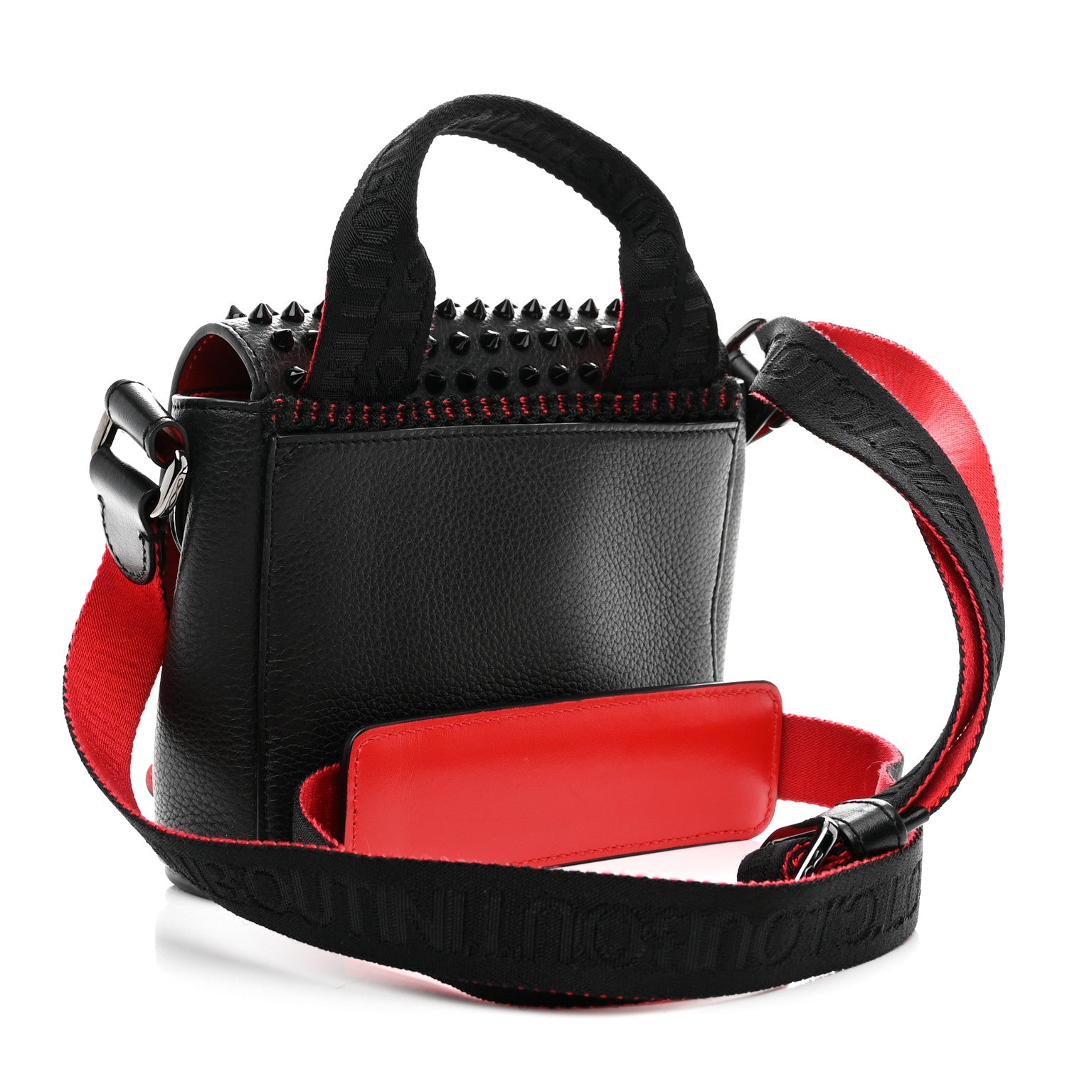Christian Louboutin Calfskin Spikes Mini Loubiclic Messenger Black