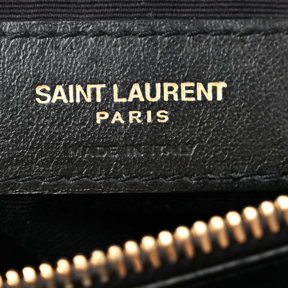 Saint Laurent Calfskin Y Quilted Monogram Large Loulou Chain Satchel Black 7 of 13