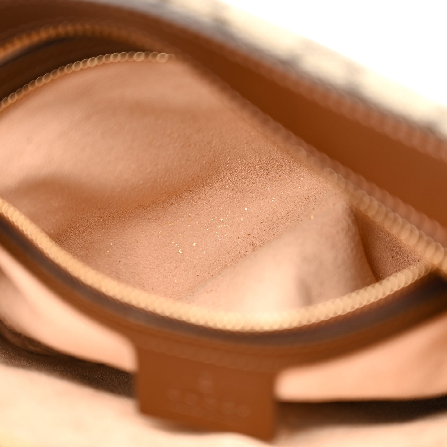 GG Supreme Monogram Small Horsebit 1955 Shoulder Bag Beige Brown Sugar