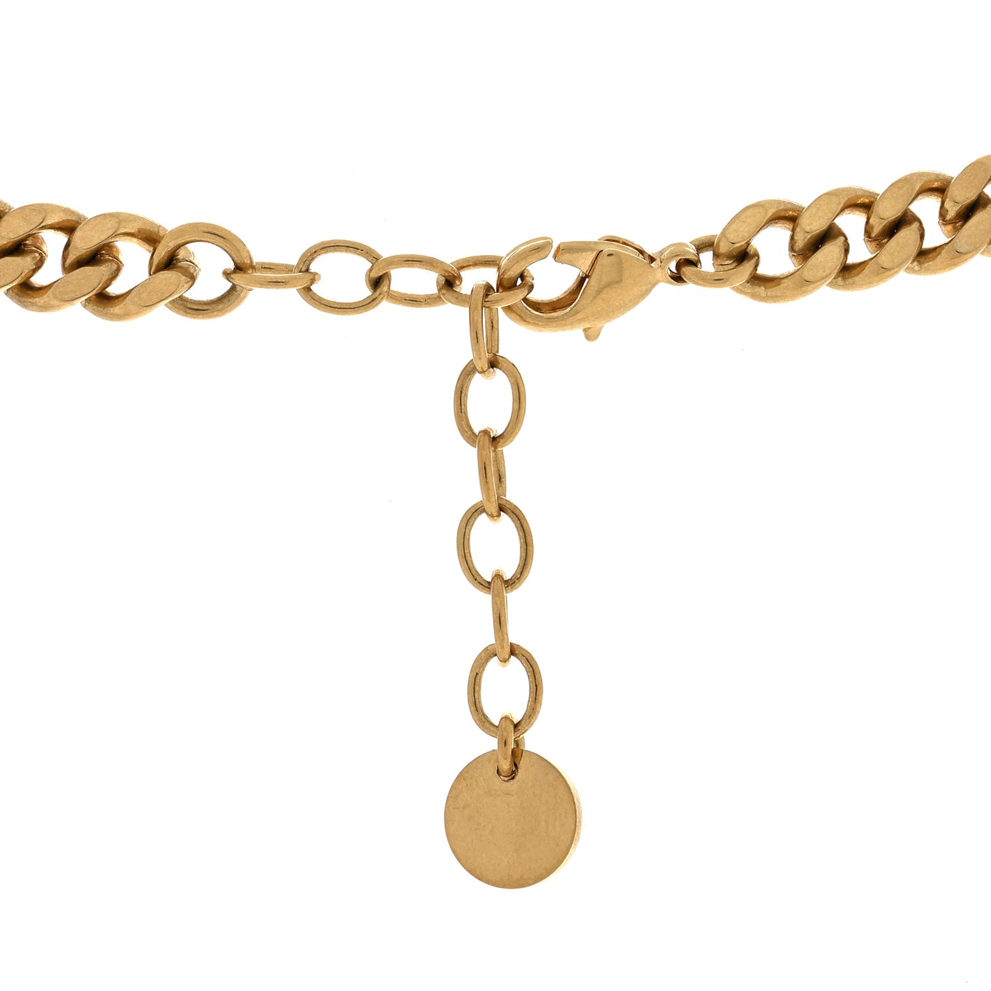 Metal Crystal Chain Choker Necklace Gold