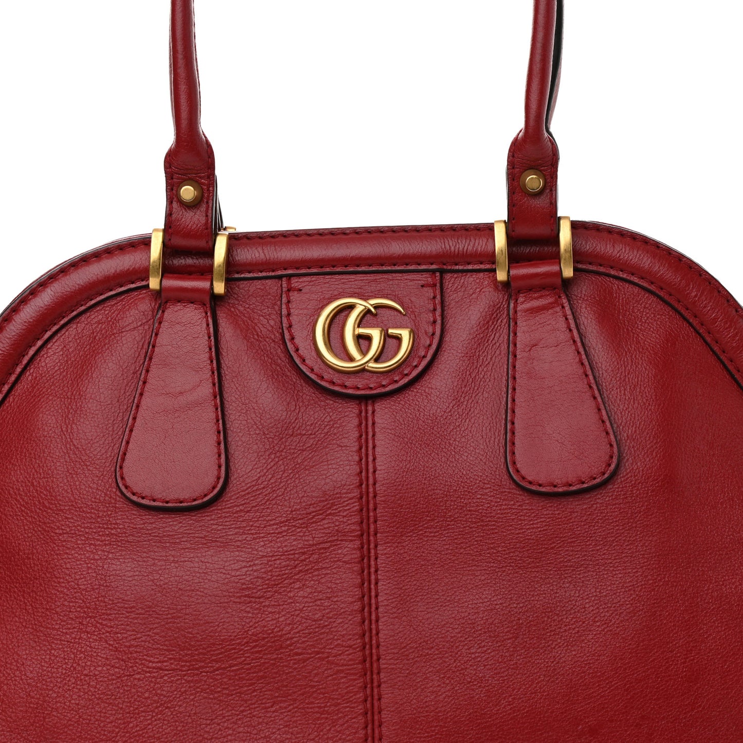 Calfskin Large Re(Belle) Top Handle Bag Red