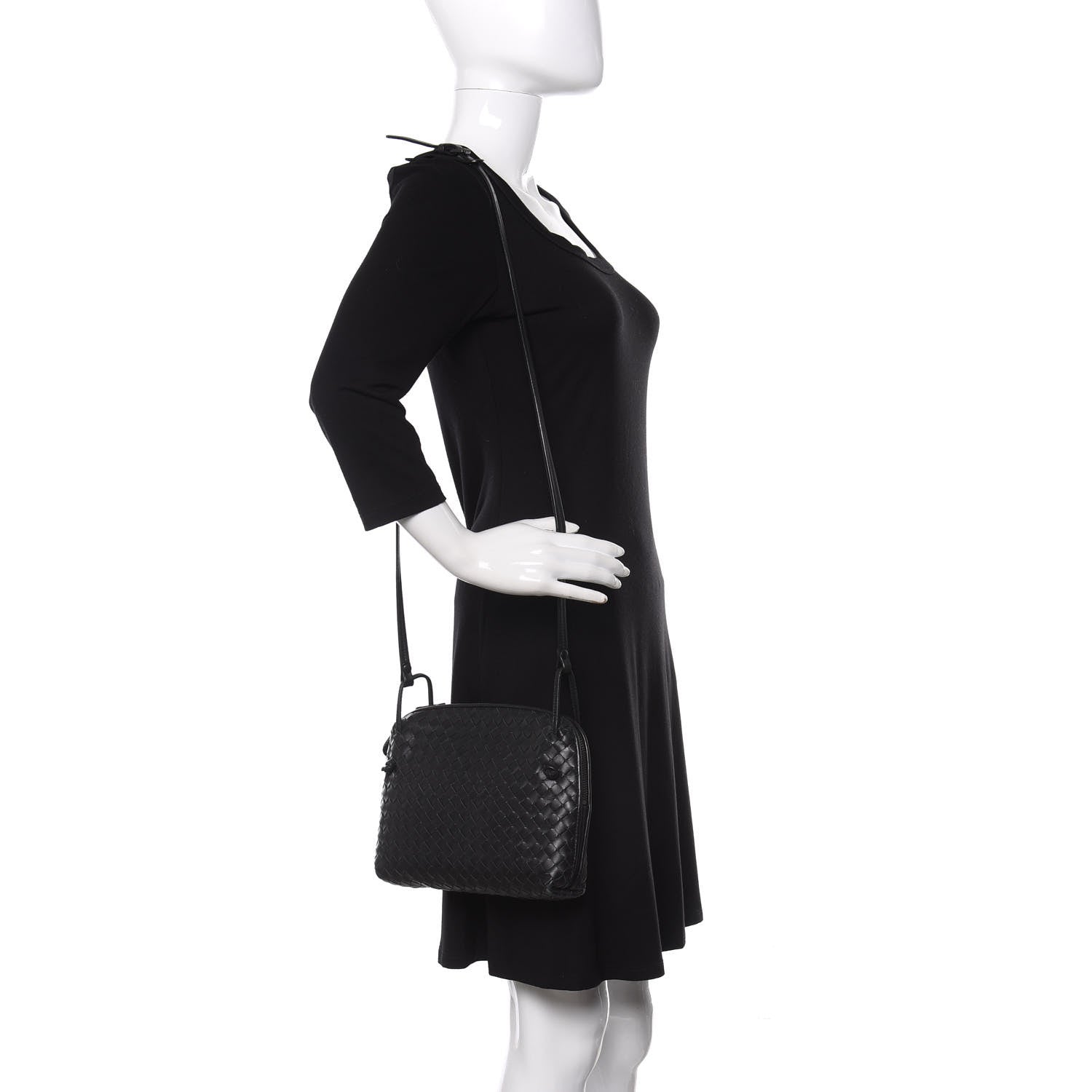 Bottega Veneta Nappa Intrecciato Nodini Bag Black 2 of 12