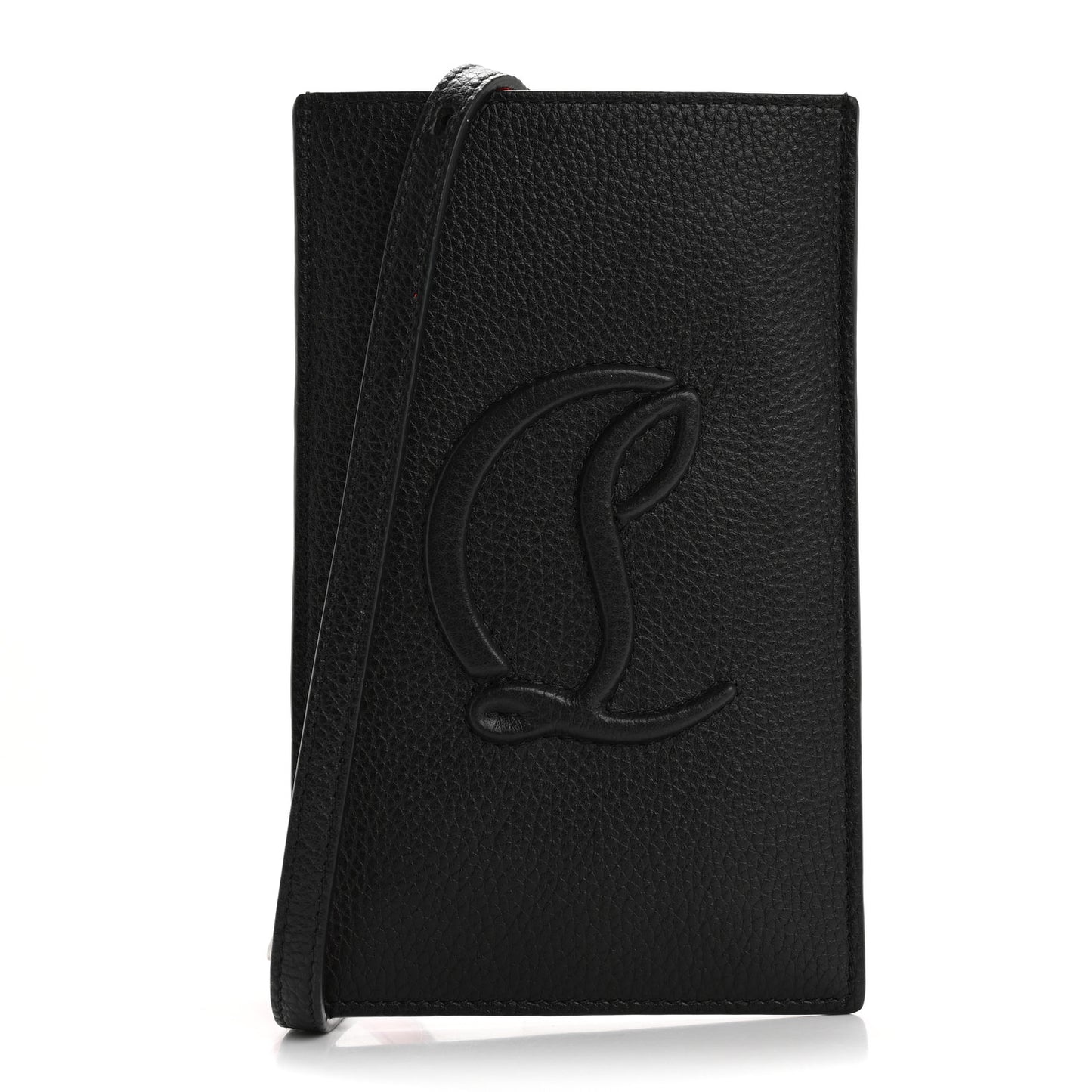 Calfskin By My Side Crossbody Phone Case Black