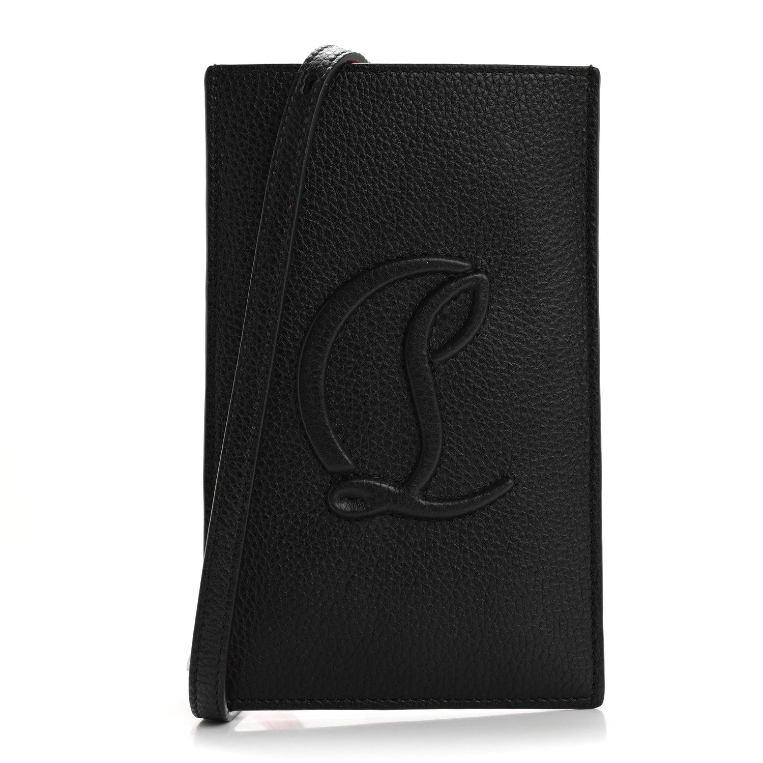 Christian Louboutin Calfskin By My Side Crossbody Phone Case Black 1 of 10