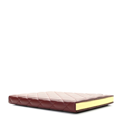 Chanel Lambskin Quilted Notebook Burgundy 7 of 12