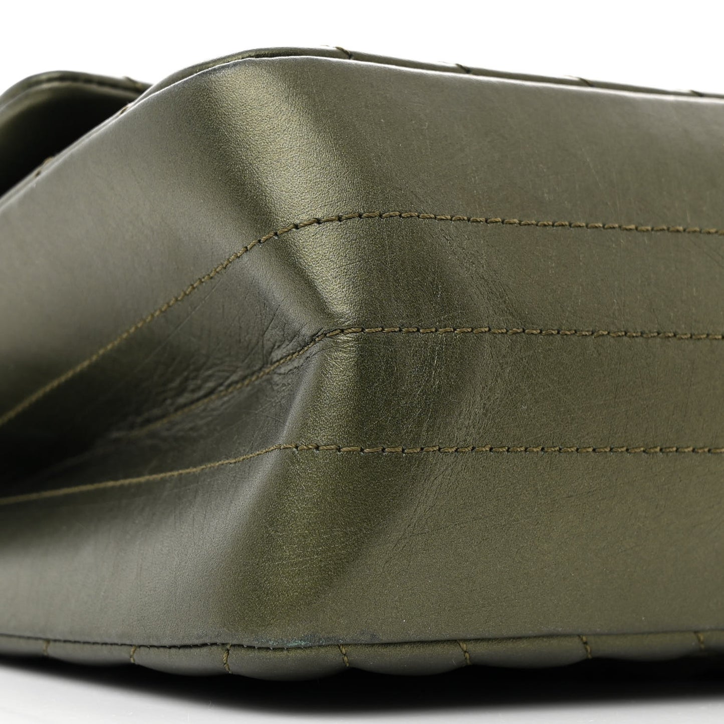 Metallic Calfskin Chevron Quilted 2.55 Reissue 226 Flap Green