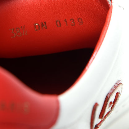 Givenchy Calfskin Reverse Logo Womens Urban Street Sneakers 38.5 White Red 11 of 11