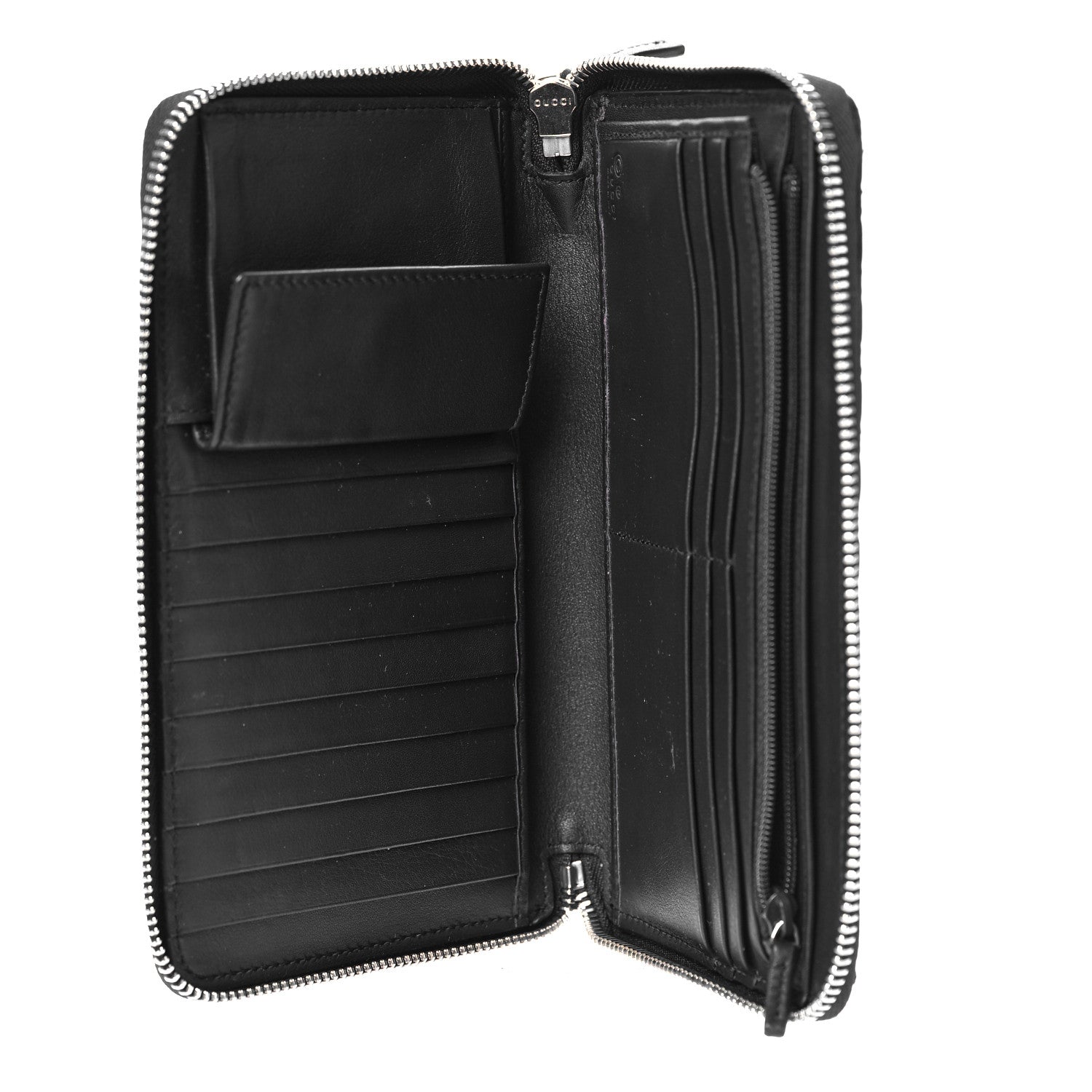 Gucci Microguccissima Large Zip Around Organizer Wallet Black 5 of 9