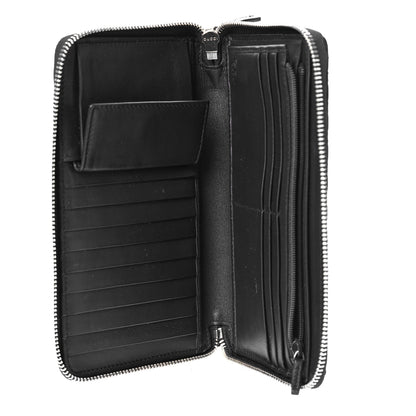 Gucci Microguccissima Large Zip Around Organizer Wallet Black 5 of 9