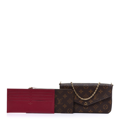 Louis Vuitton Monogram Pochette Felicie Chain Wallet Fuchsia 3 of 12