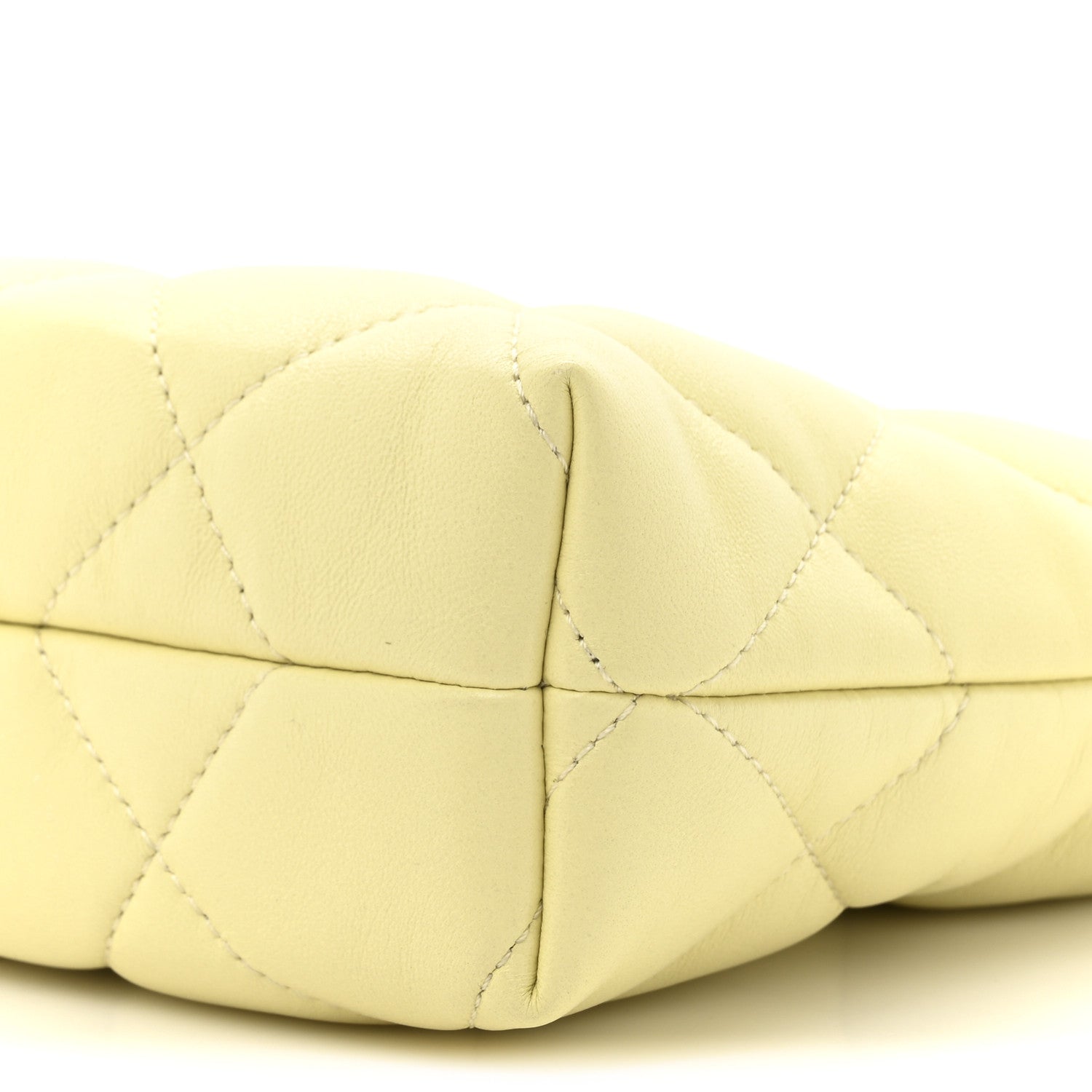 Chanel Lambskin Quilted Hobo Shoulder Bag Light Yellow 9 of 12
