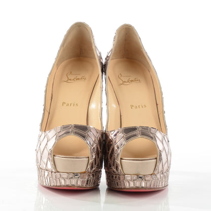 Christian Louboutin Crepe Satin Sequins Sobek 140 Pumps 39.5 2 of 9