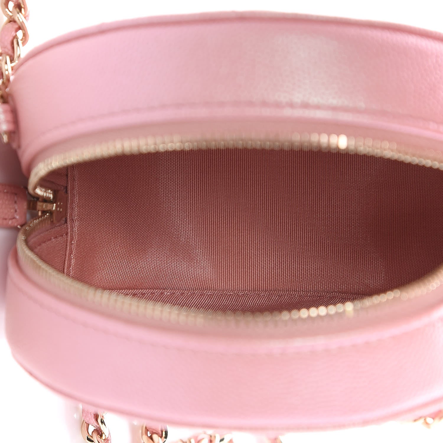Chanel Iridescent Caviar Resin Quilted Round Clutch With Chain Pink 5 of 8