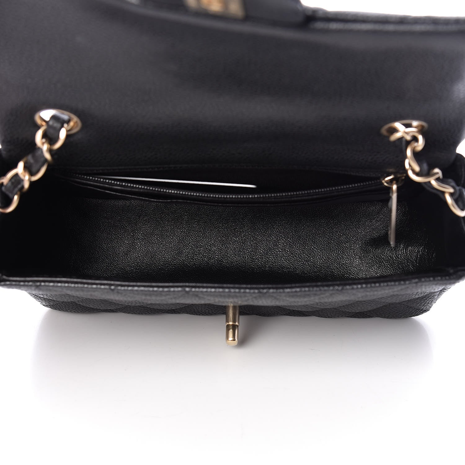 Chanel Metallic Caviar Quilted Mini Rectangular Flap Black 5 of 10