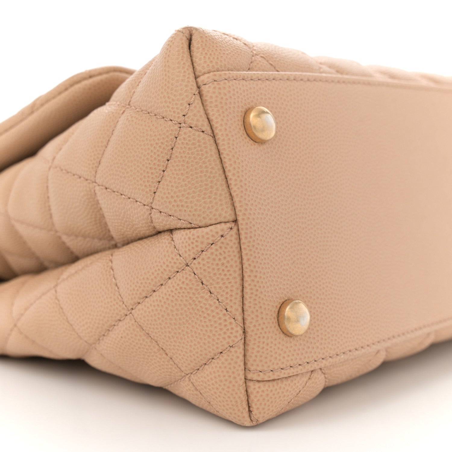 Chanel Caviar Lizard Embossed Quilted Small Coco Handle Flap Beige 9 of 11