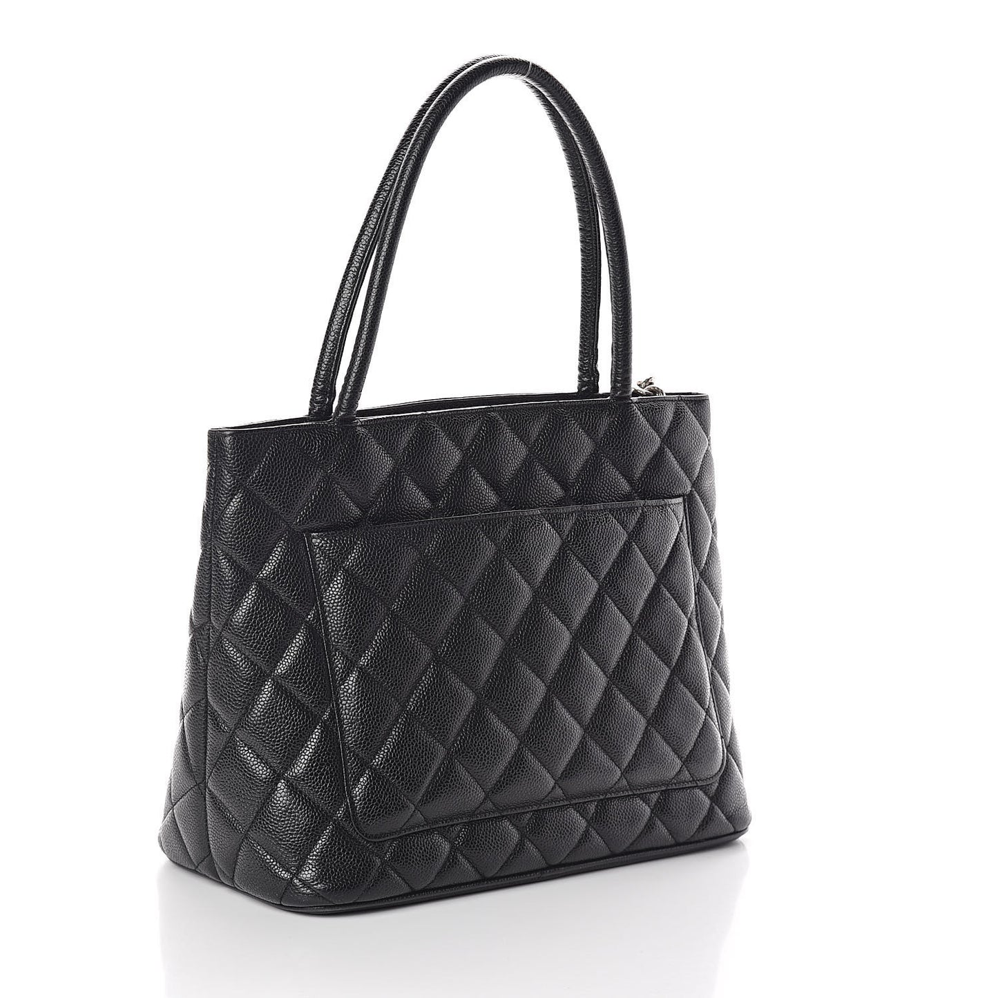 Caviar Quilted Medallion Tote Black