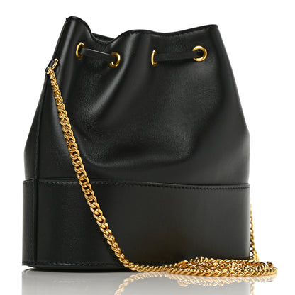 Valentino Garavani Nappa Mini VLogo Signature Chain Bucket Bag Black 2 of 7