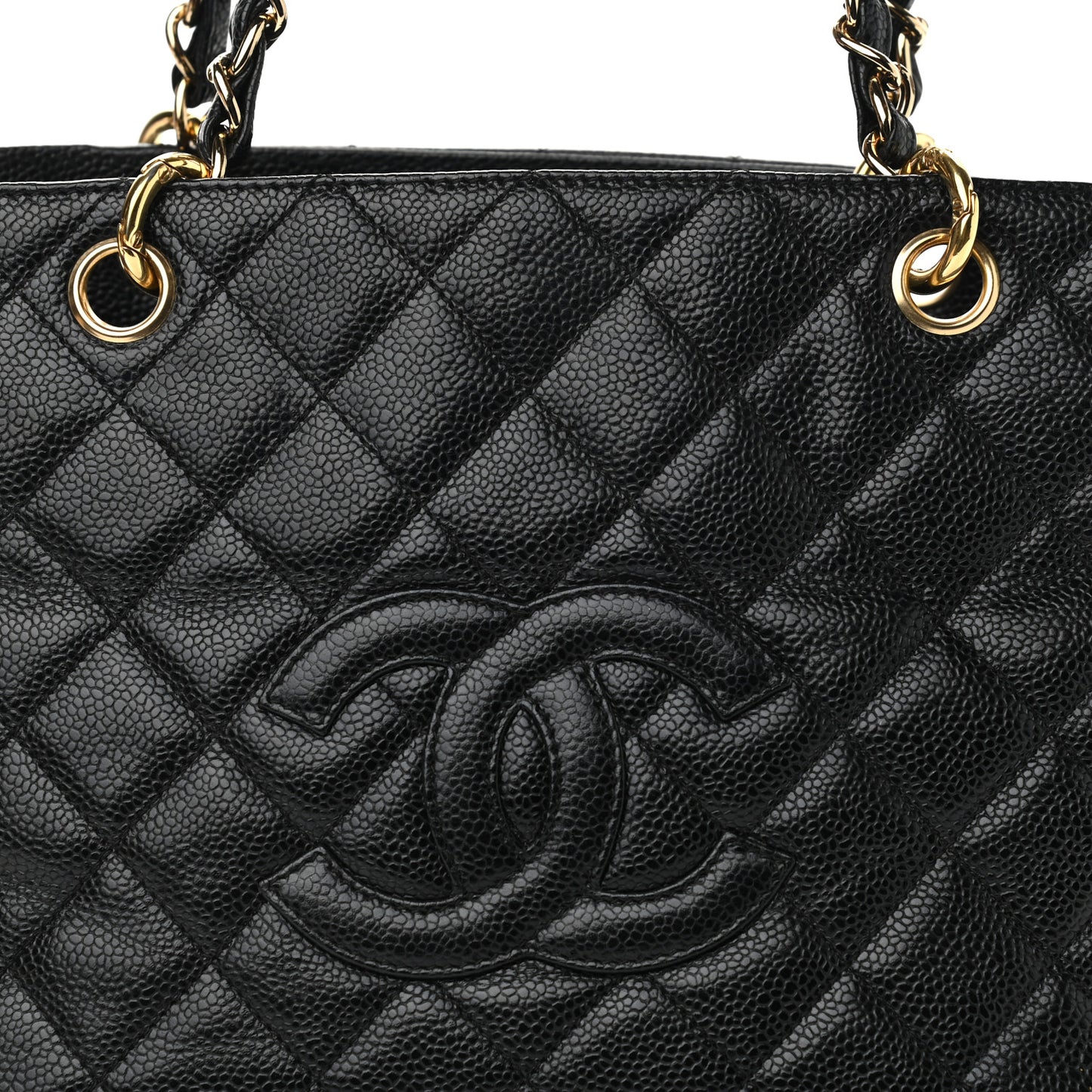 Caviar Quilted Petit Timeless Tote PTT Black