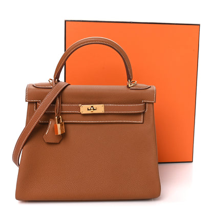 Hermes Togo Kelly Retourne 28 Gold 11 of 11