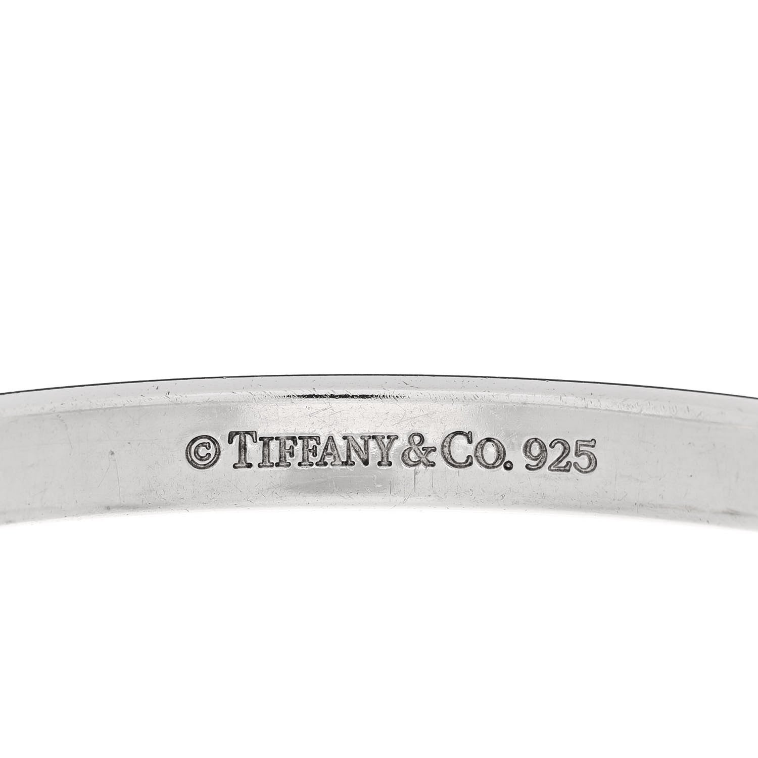 Tiffany Sterling Silver Narrow 1837 Bangle Bracelet 3 of 5