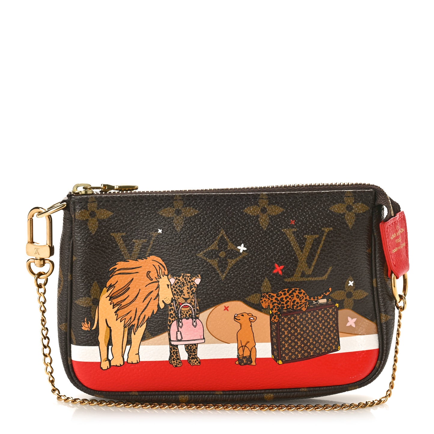 Monogram 2018 Christmas Animation Mini Cats Pochette Accessories