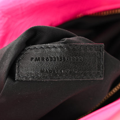 Saint Laurent Crinkled Calfskin Matelasse Monogram Medium Niki Chain Satchel Rose Glow 7 of 10