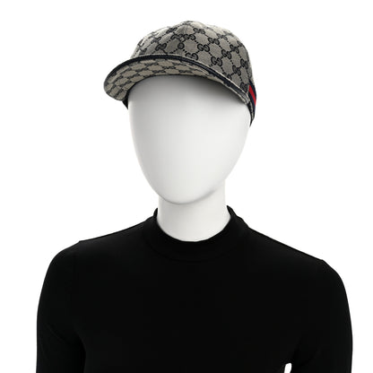 Gucci Monogram Web Baseball Hat XL Beige Blue 2 of 9