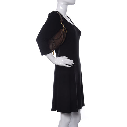 Christian Dior Calfskin Saddle Bag Brown 2 of 10
