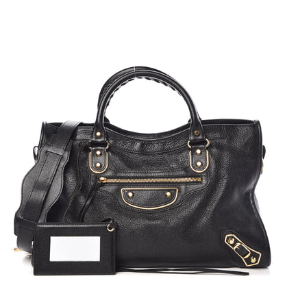 Balenciaga Chevre Gold Metallic Edge Hardware City Black 1 of 10