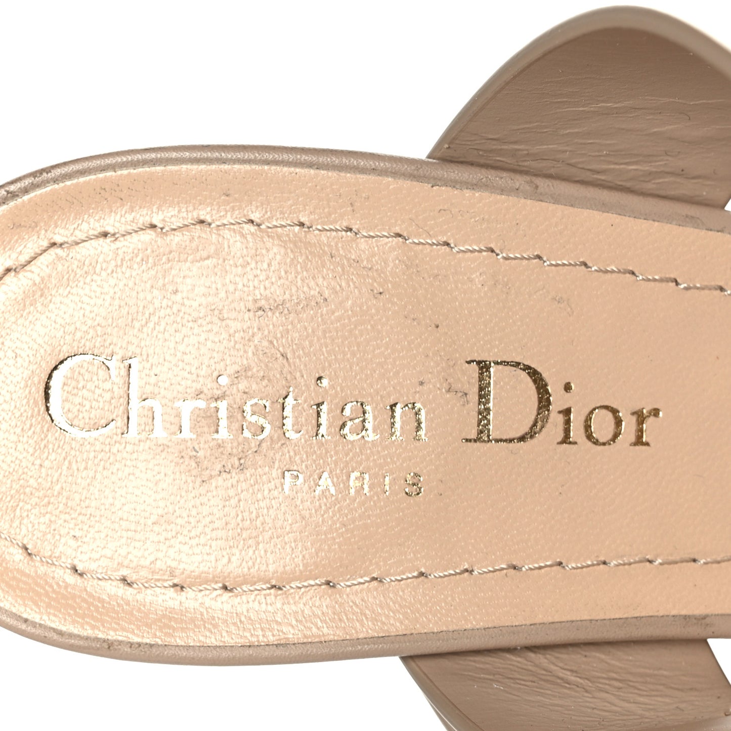 Technical Fabric Calfskin D-Dior 65mm Mules 38 Nude