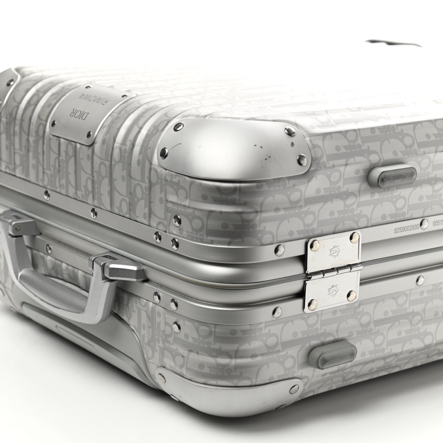 Christian Dior X RIMOWA Aluminum Gradient Cabin Luggage Silver