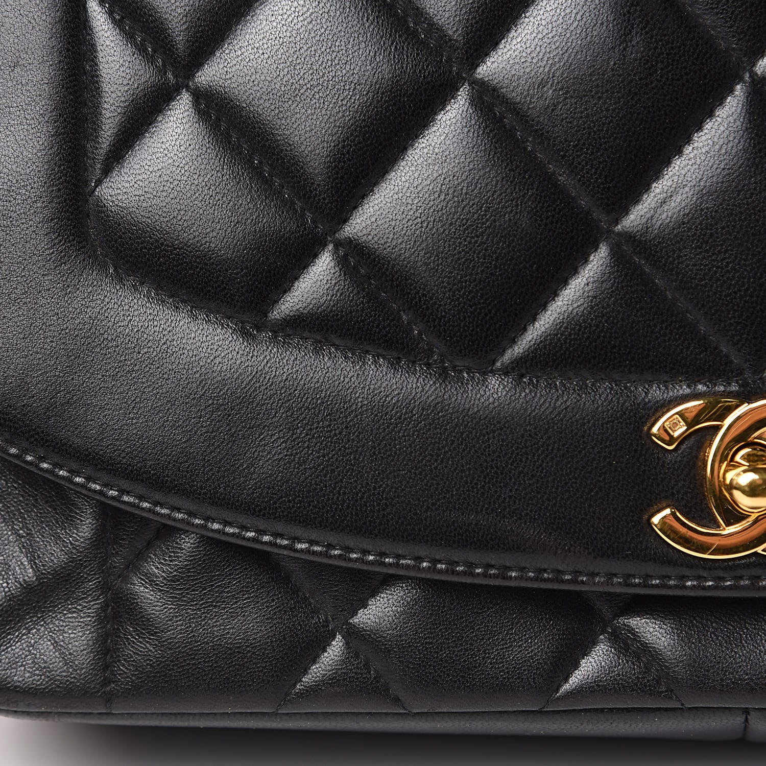 Chanel Lambskin Quilted Medium Single Flap Black 12 of 18