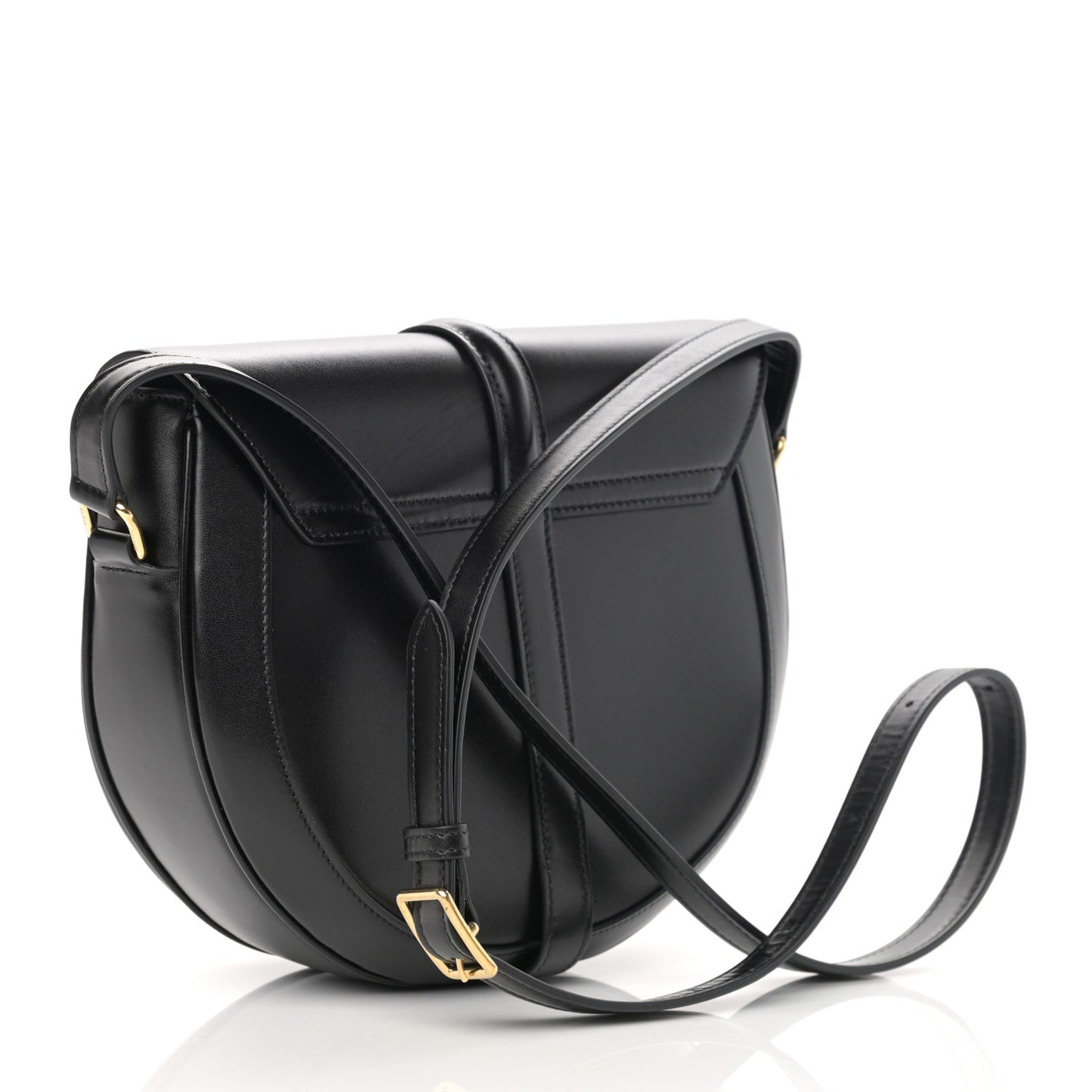 Satinated Calfskin Medium Besace 16 Black