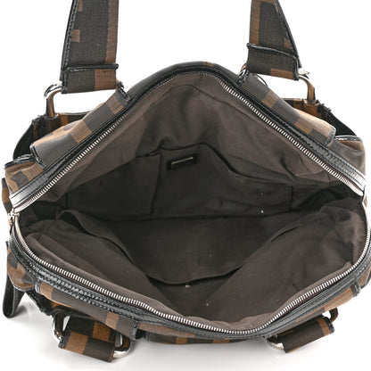 Fendi Patent Zucca Crossword Grande Bag Tobacco 5 of 11