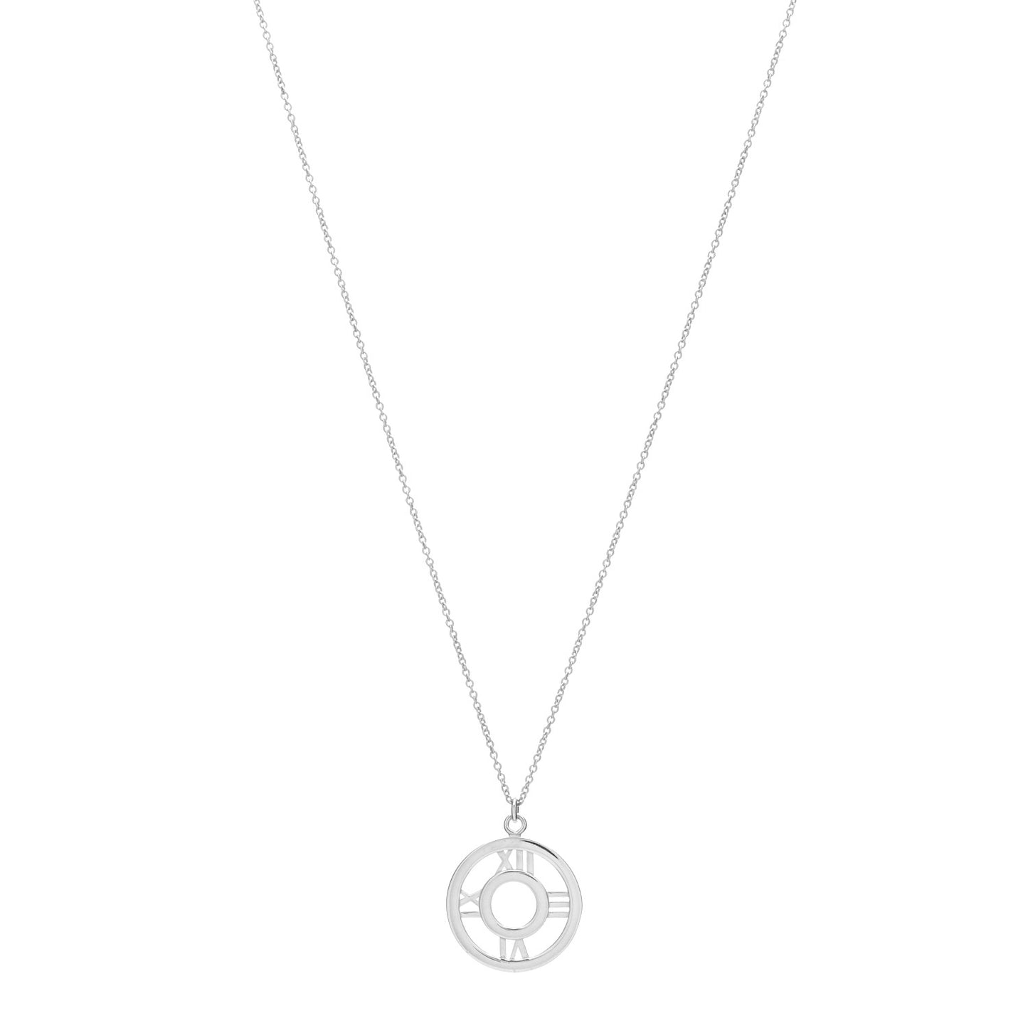 Sterling Silver Medium Atlas Open Pendant Necklace