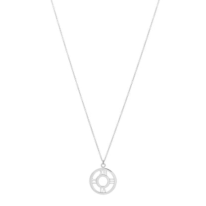 Tiffany Sterling Silver Medium Atlas Open Pendant Necklace 1 of 6