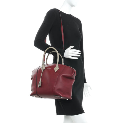 Louis Vuitton Veau Cachemire Ayers Soft Lockit MM Grenat 2 of 9