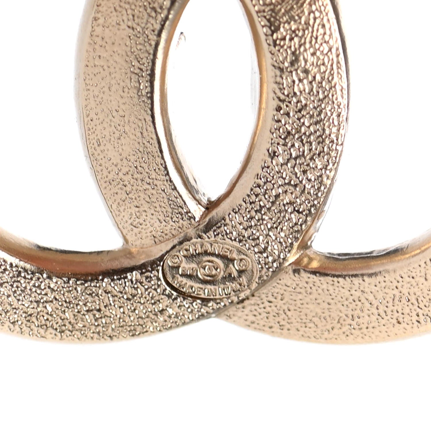 Chanel Baguette Crystal CC Brooch Light Gold 4 of 4