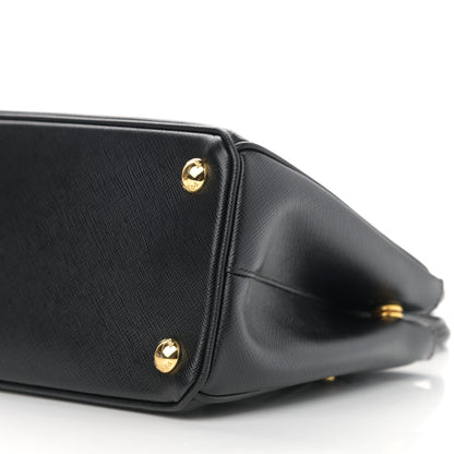 Prada Saffiano Mini Galleria Double Zip Tote Black 10 of 10